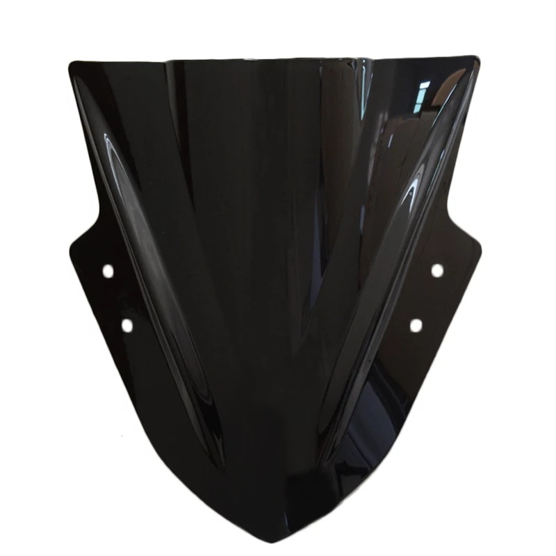 Unbreakeable Double bubble Windshield Suitable for Kawasaki Ninja 300 - Black