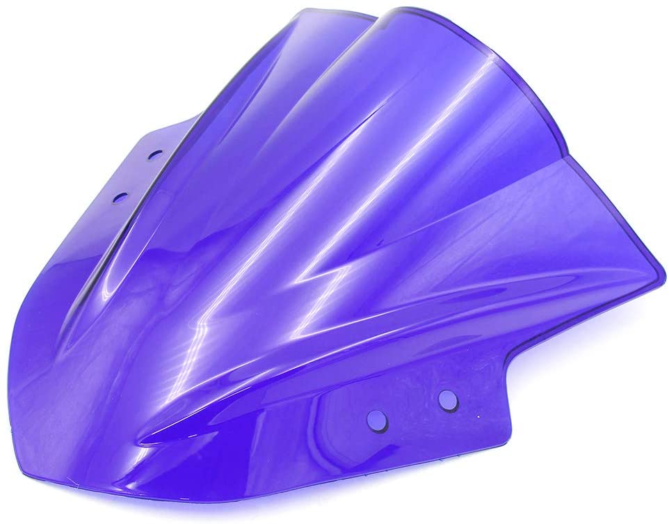 Unbreakeable Double bubble Windshield Suitable for Kawasaki Ninja 300 - Blue