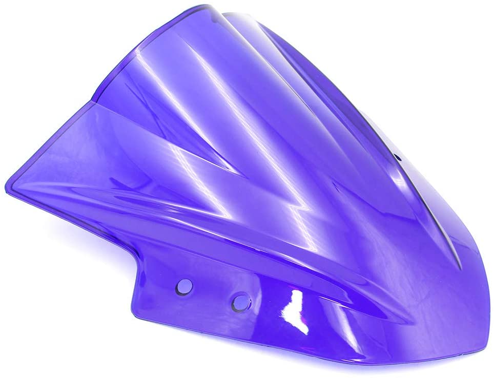 Unbreakeable Double bubble Windshield Suitable for Kawasaki Ninja 300 - Blue