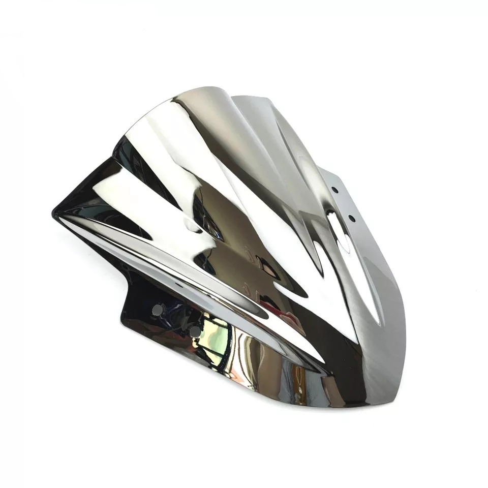 Unbreakeable Double bubble Windshield Suitable for Kawasaki Ninja 300 - Silver