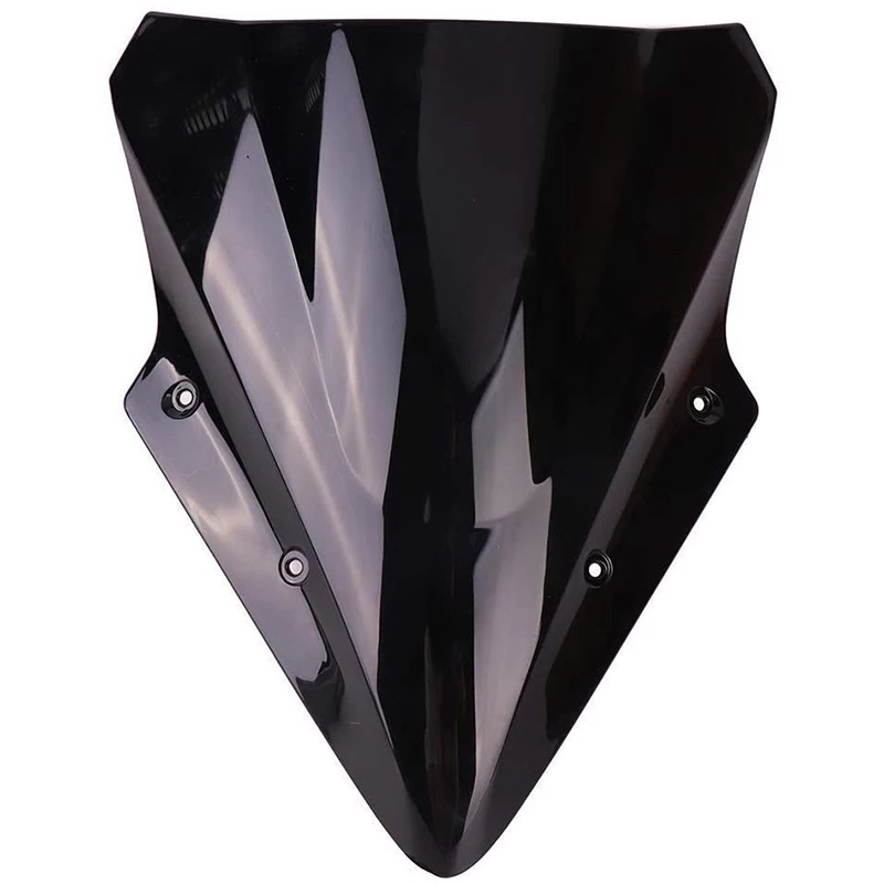 Unbreakeable Double bubble Windshield Suitable for Kawasaki Ninja 650 2017 Onwards - Black
