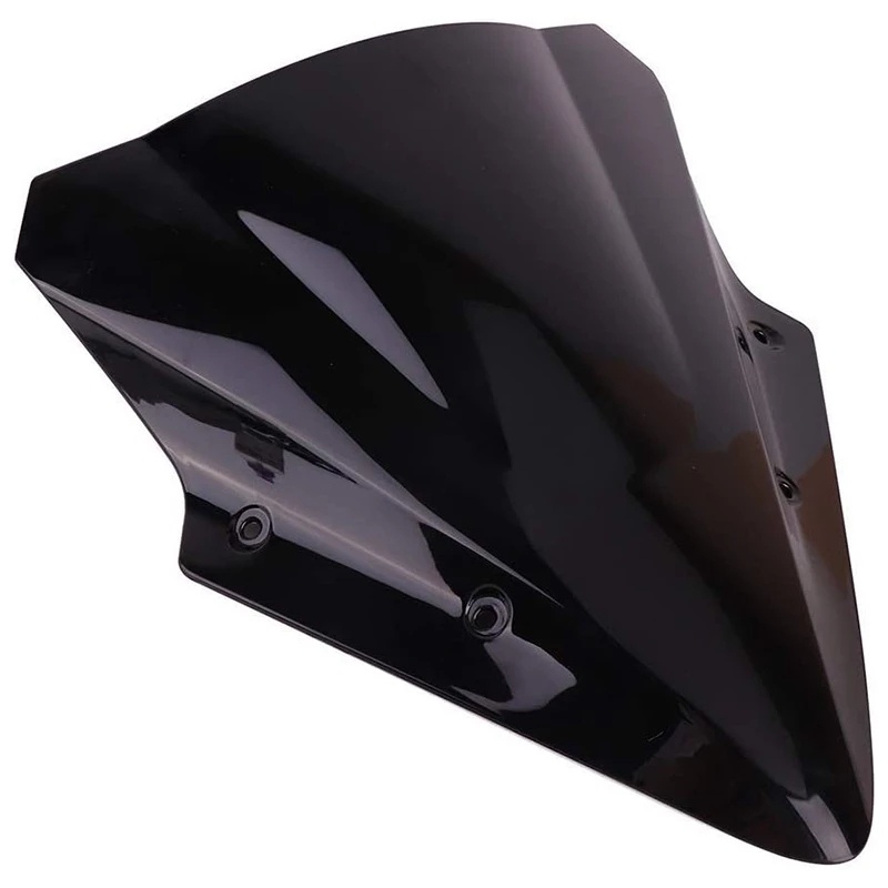 Unbreakeable Double bubble Windshield Suitable for Kawasaki Ninja 650 2017 Onwards - Black