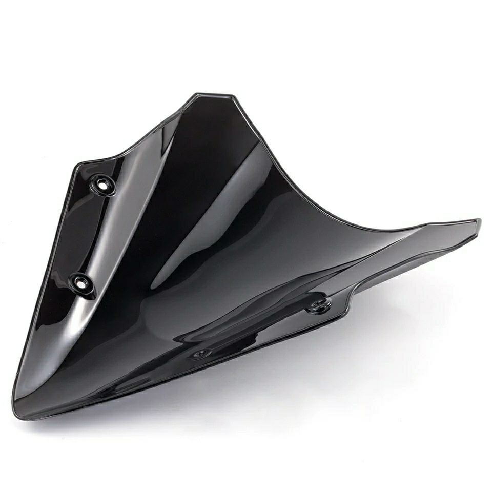 Unbreakeable Double bubble Windshield Suitable for Kawasaki Ninja 650 2017 Onwards - Black