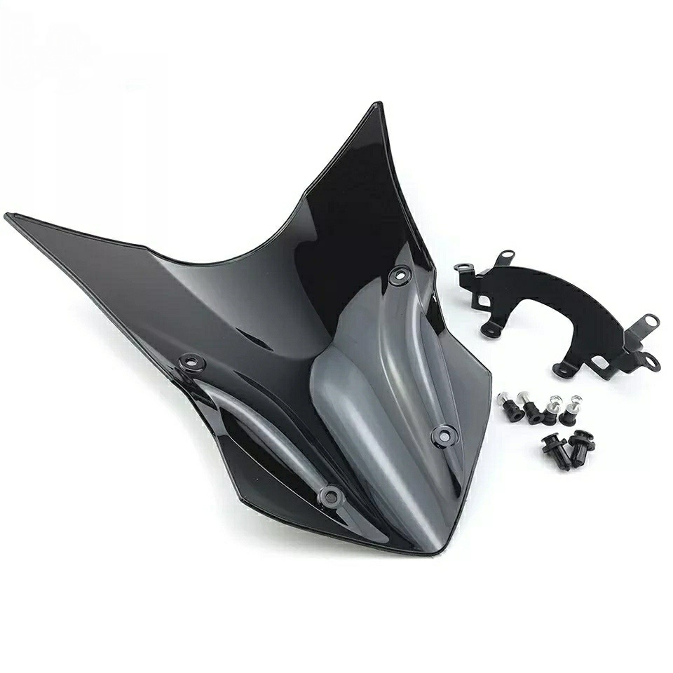 Unbreakeable Double bubble Windshield Suitable for Kawasaki Z900 2017-2018 - Black