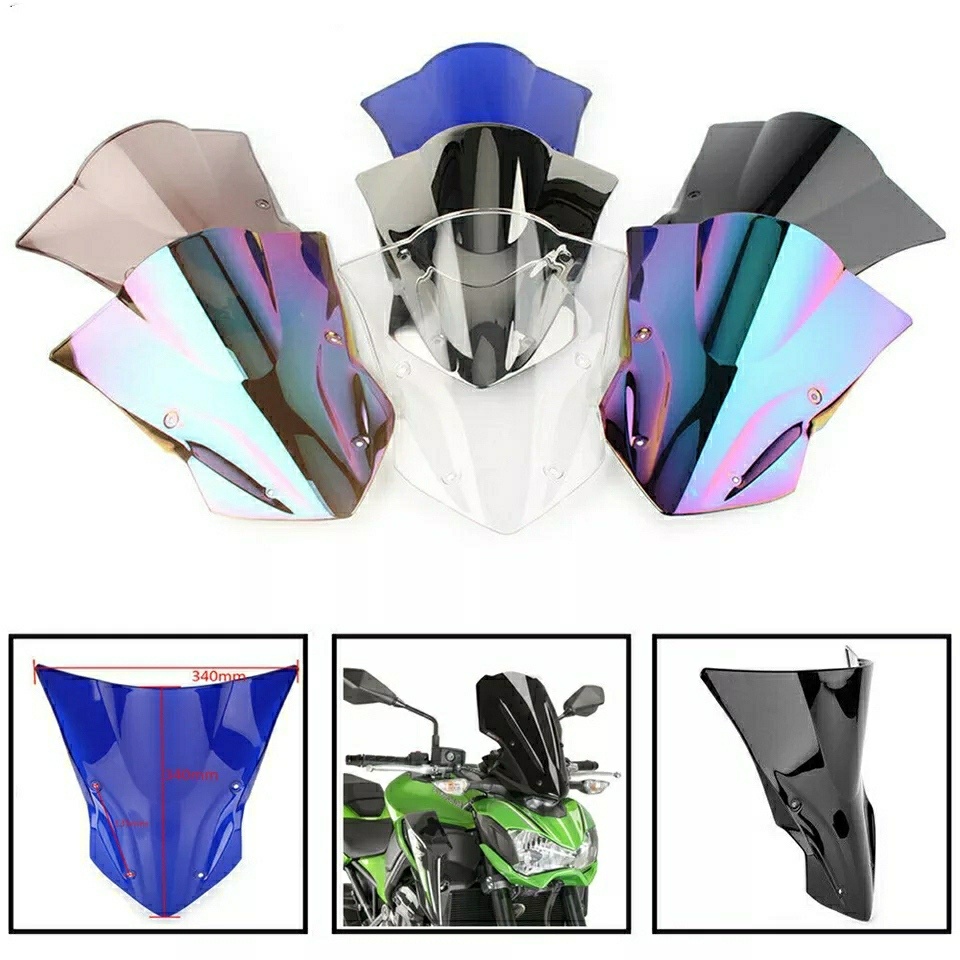 Unbreakeable Double bubble Windshield Suitable for Kawasaki Z900 2017-2018