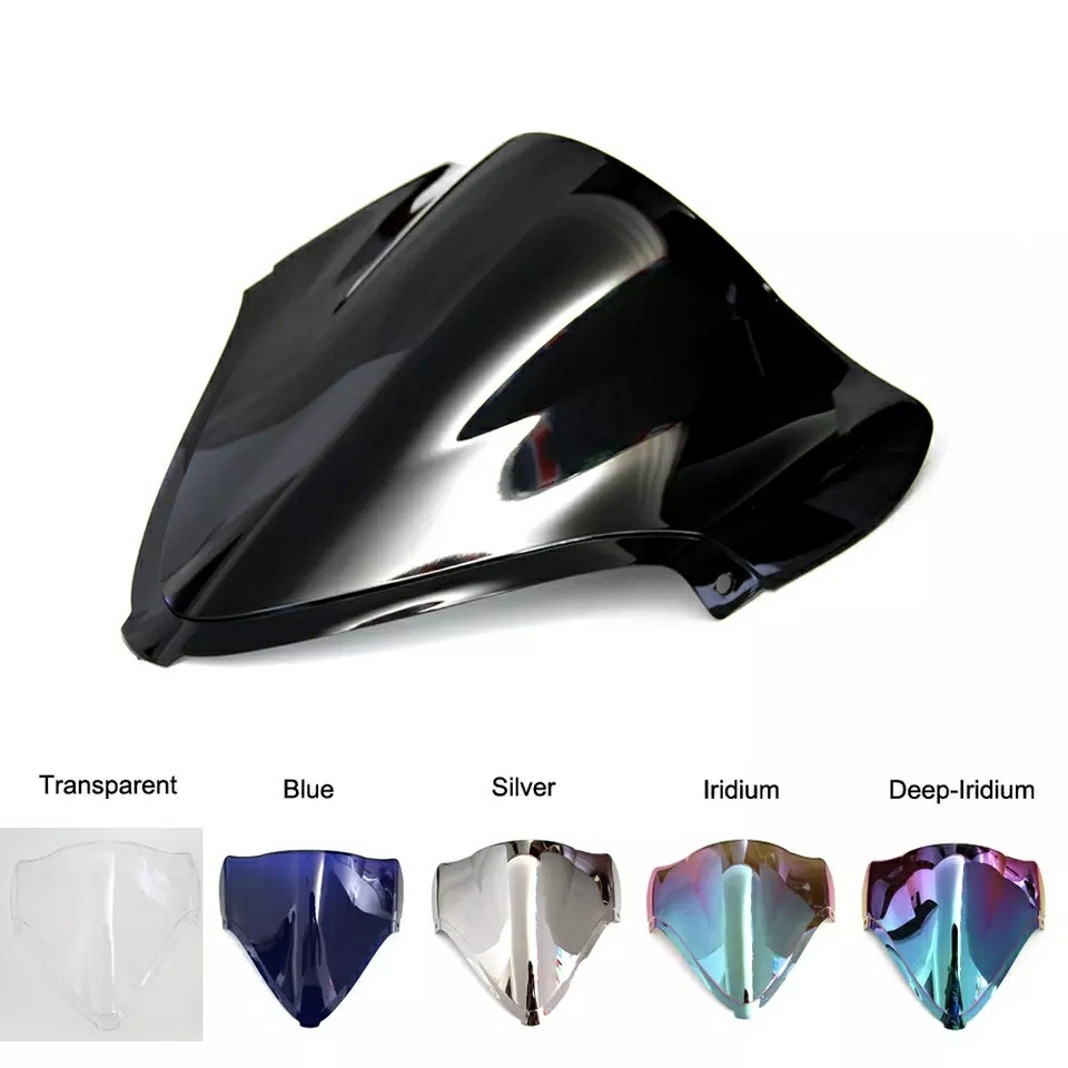 Unbreakeable Double bubble Windshield Suitable for Suzuki Hayabusa 2008 Onwards - Black