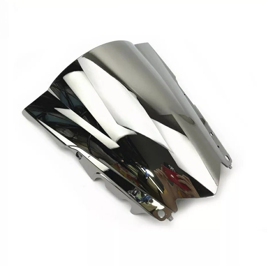 Unbreakeable Double bubble Windshield Suitable for Yamaha R3 2015-2018 - Silver