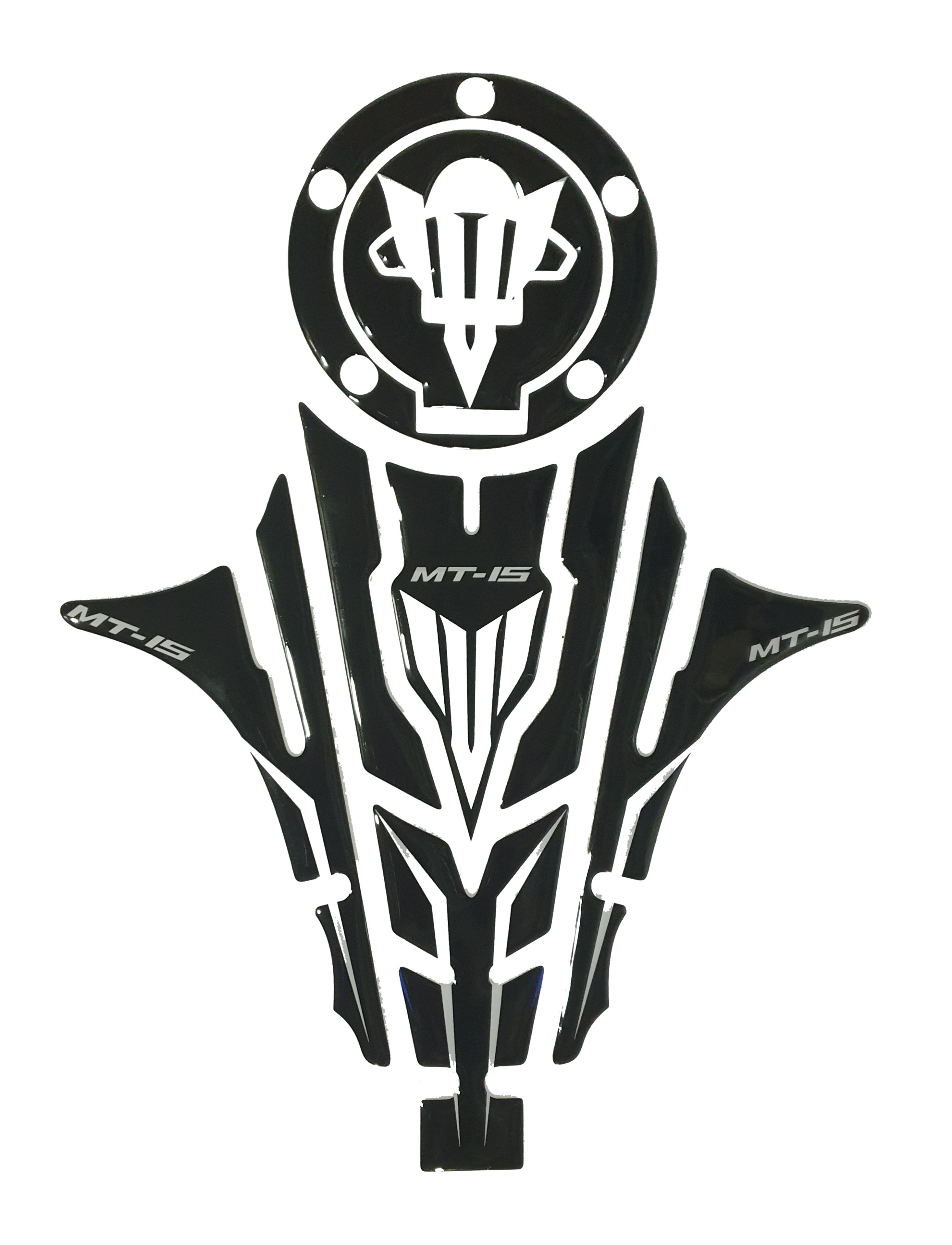 Yamaha MT-15 Tank Pad Combo Black-White