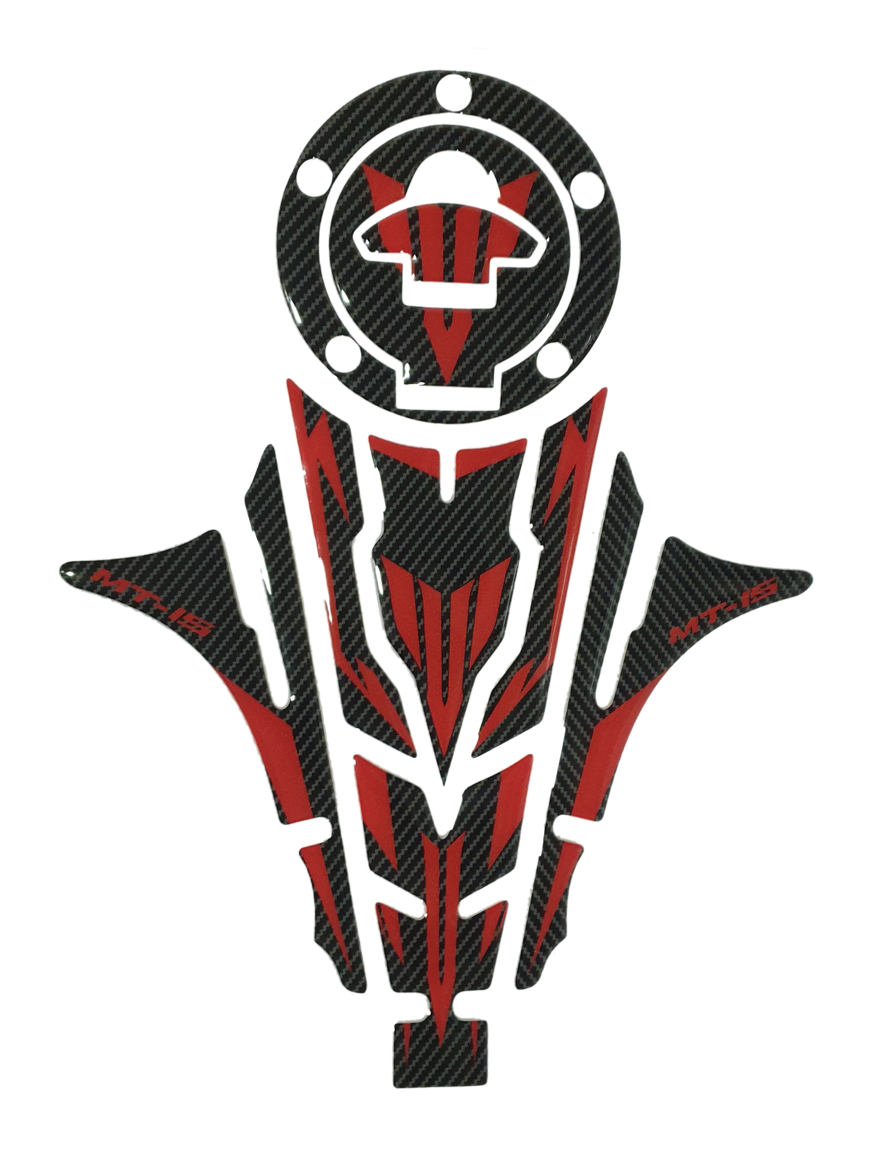 Yamaha MT-15 Tank Pad Combo Carbon Fibre Red