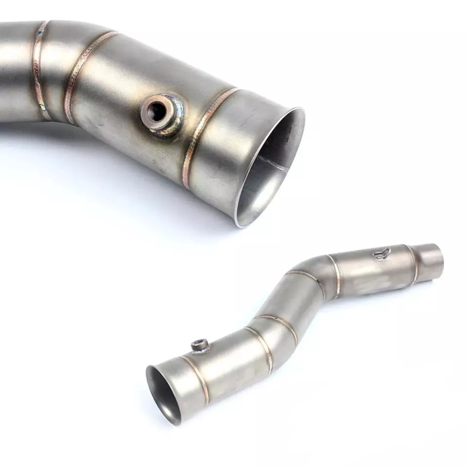 Yamaha R1 2009-2014 Side Mount Slip-on/ Middle/ Link Pipe - Silver