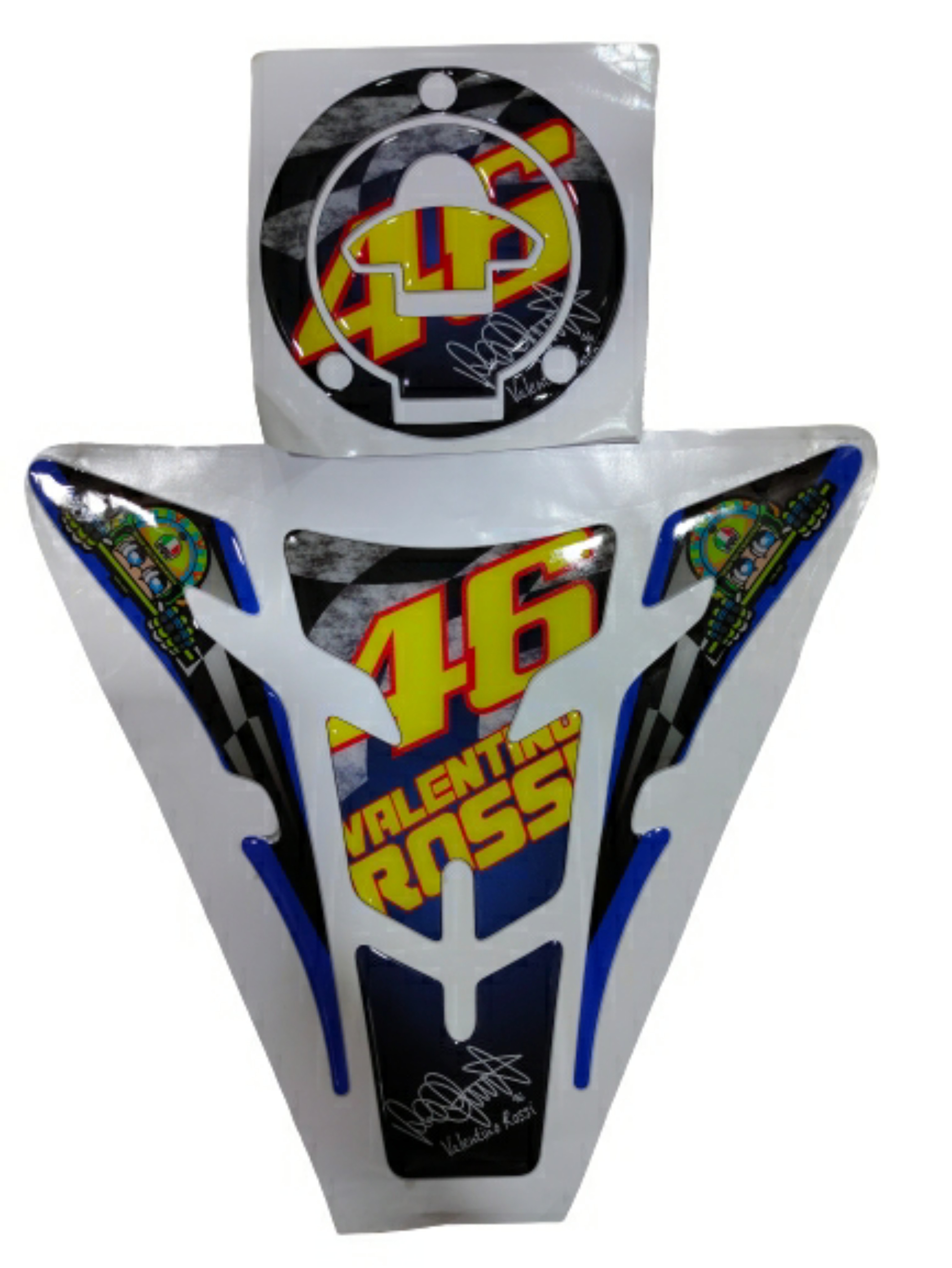 Yamaha R15 V3 Compatible 3D like Tank Pad Combo VR46 Cartoon Theme